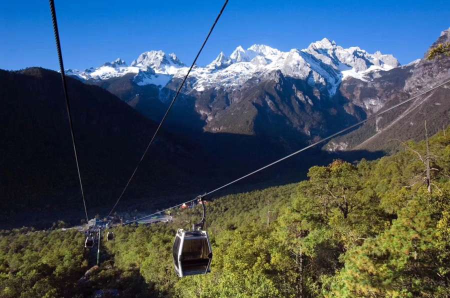 玉龍雪山～雲杉坪纜車上下
